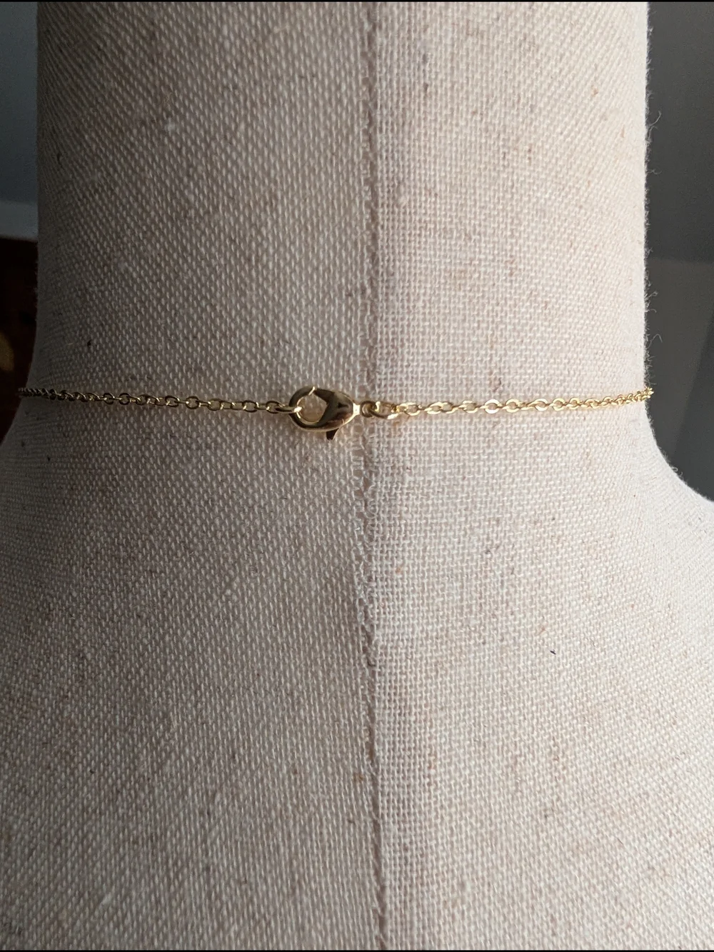Gold Pendant Necklace with Deep Purple Oval Glass Gemstone - Picture 9 of 10